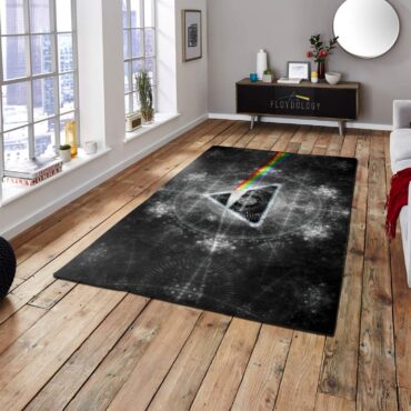 Dark Side Of The Moon Psychedelic Art Pink Floyd Rug
