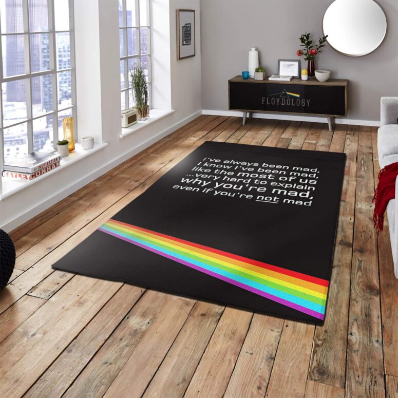 Dark Side of the Moon Hidden Message Pink Floyd Rug