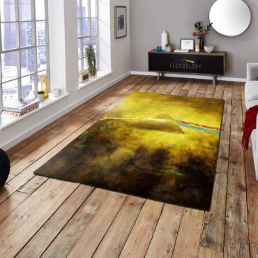 Golden Dark Side Of The Moon Pink Floyd Rug