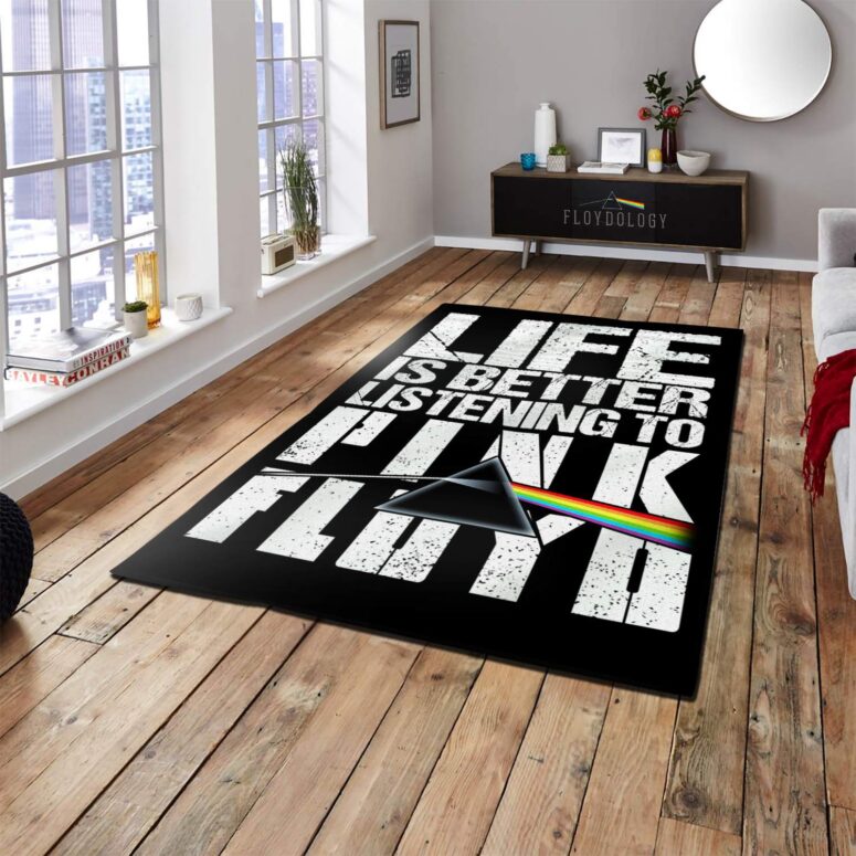 Life is better listening to Pink Floyd Rug Life is better listening to Pink Floyd Rug