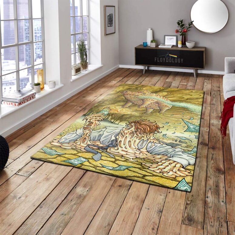 Money Hand Illustration Artwork Pink Floyd Rug Money Hand Illustration Artwork Pink Floyd Rug