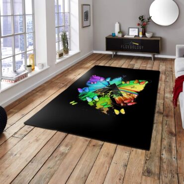 Nick Mason Butterfly x Dark Side Of The Moon Pink Floyd Rug