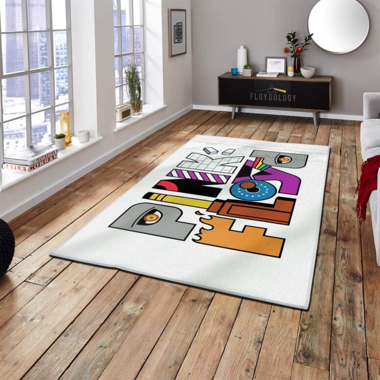 Pink Floyd Album Logo Full Color Rug