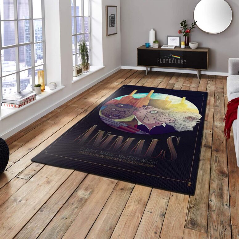 Pink Floyd Dog Pig Sheep Animals Album Art Rug