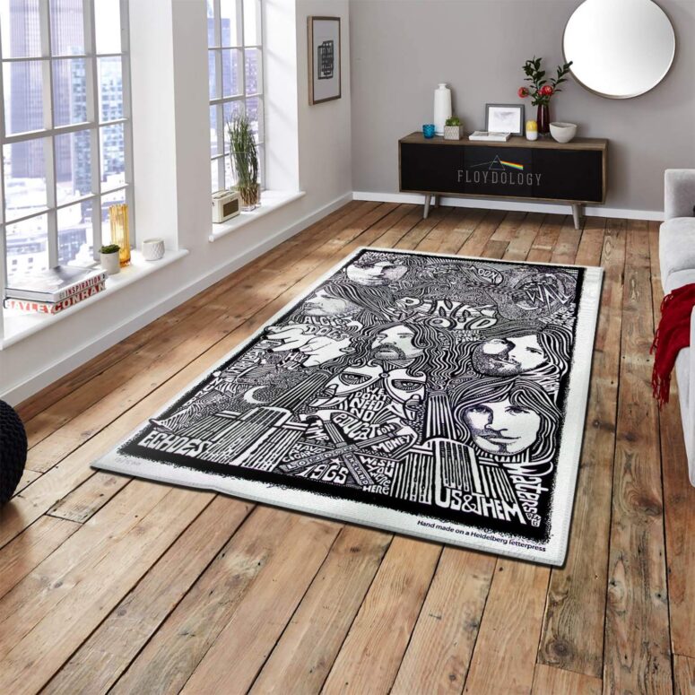 Pink Floyd Hand Draw Art Rug