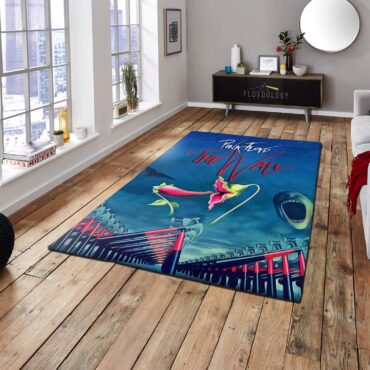 The Wall Hammer Flower Screaming Face Pink Floyd Rug