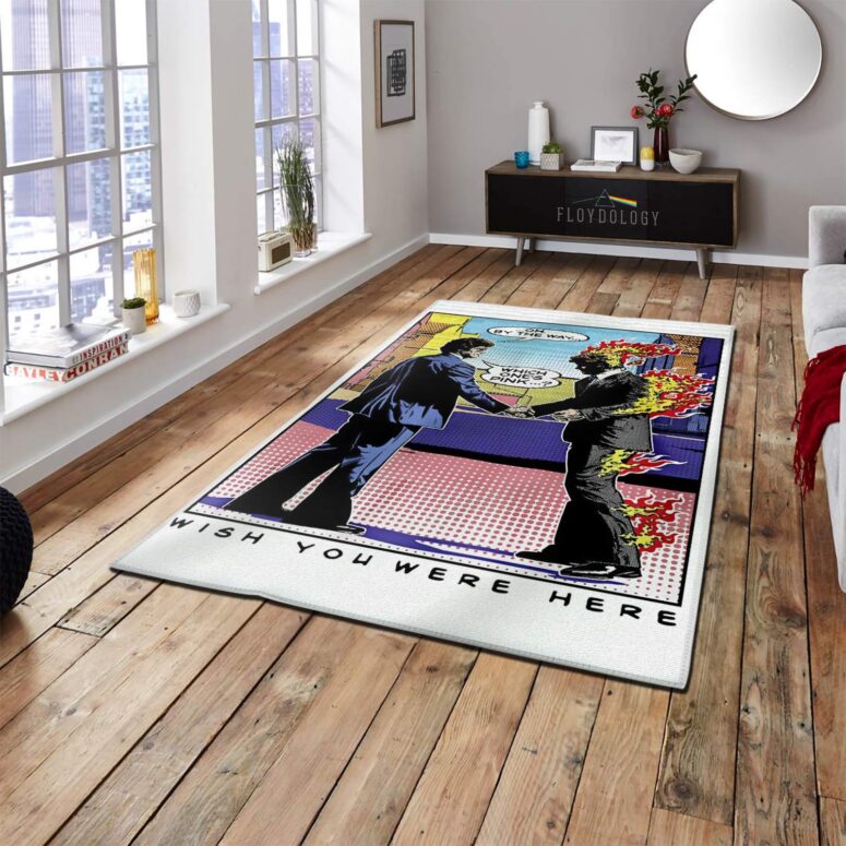 Pink Floyd Wish You Were Here WYWH Pop Art Rug Pink Floyd Wish You Were Here WYWH Pop Art Rug