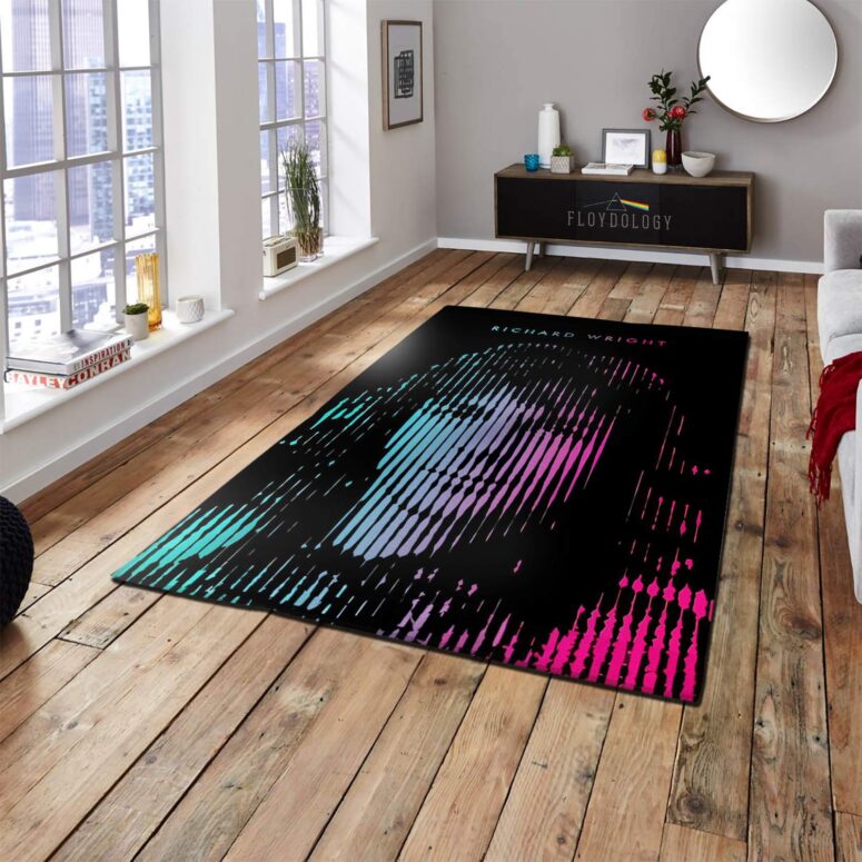 RICHARD WRIGHT Line Art Pink Floyd Rug RICHARD WRIGHT Line Art Pink Floyd Rug