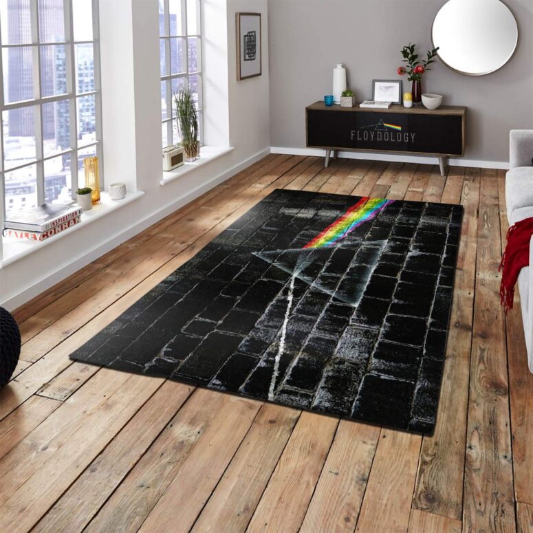 The Dark Side Of The Moon In The Wall Art Pink Floyd Rug