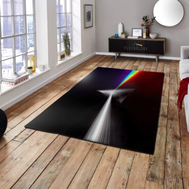 The Dark Side of The Moon Digital Painting Pink Floyd Rug