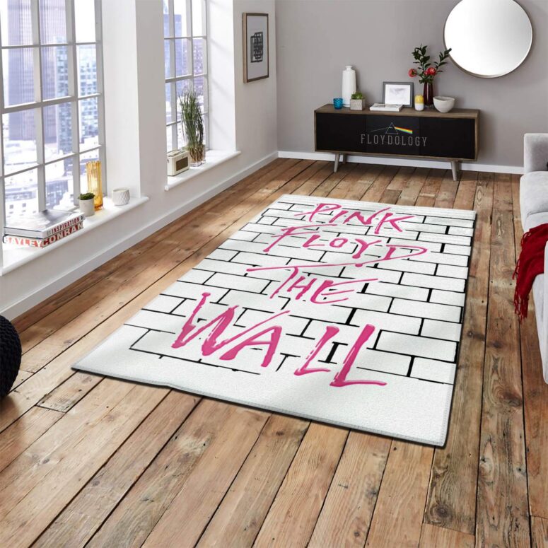 The Wall Typography Pink Floyd Rug