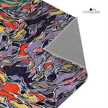 Atom Heart Mother Cow Psychedelic Painting Pink Floyd Rug