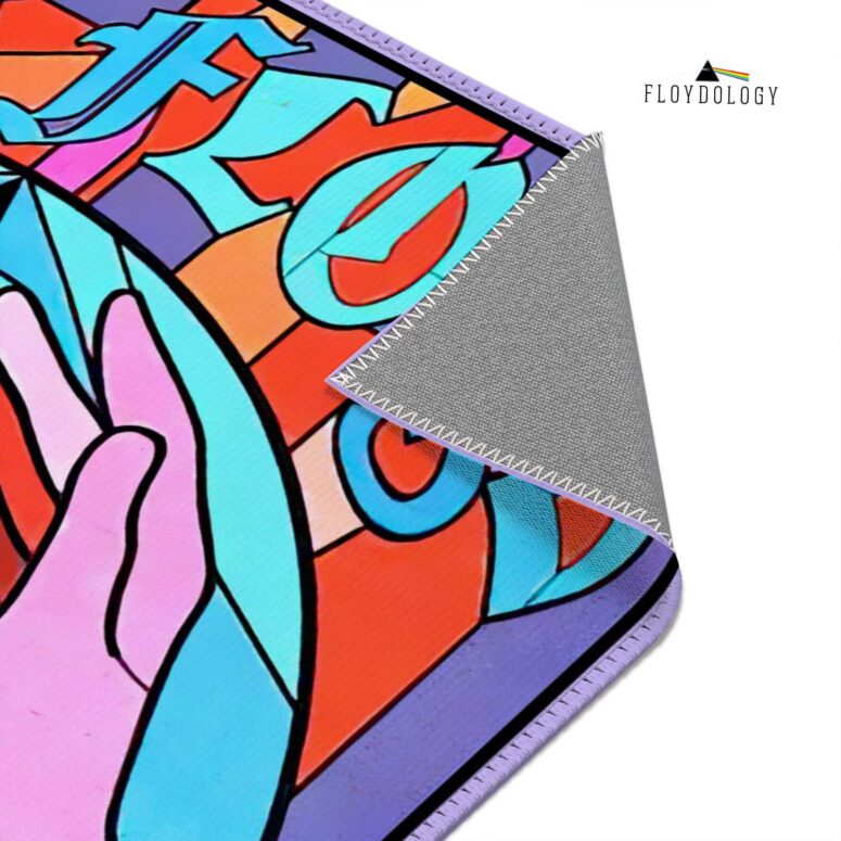 Pink Floyd Band Stained Glass Colorful Rug Pink Floyd Band Stained Glass Colorful Rug