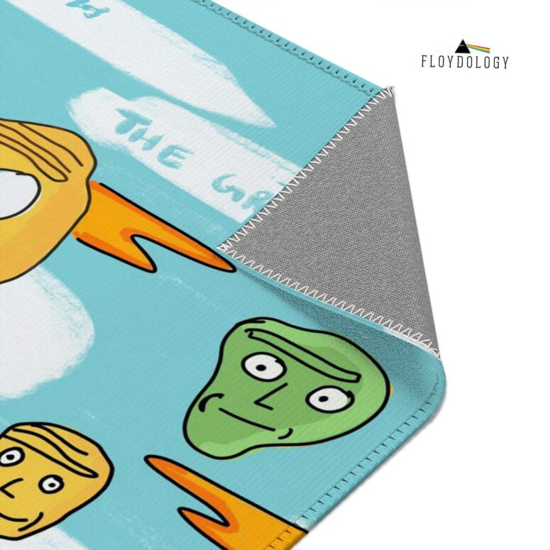 Rick and Morty Looking to DSOTM Pink Floyd Rug