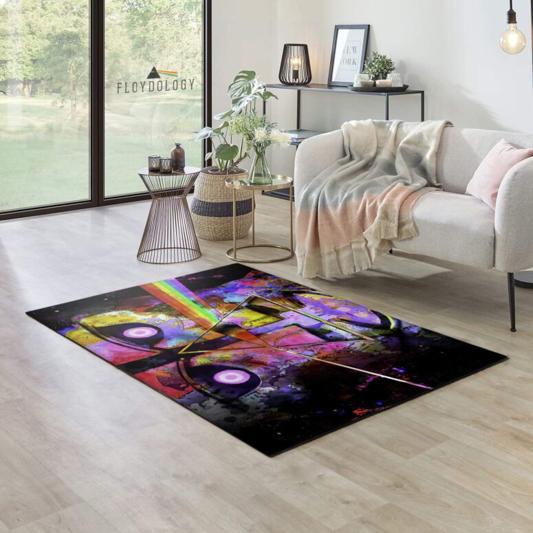 DSOTM x The Division Bell psychedelic art Pink Floyd Rug