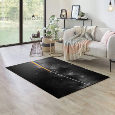 Dark Side Of The Moon Art Black Pink Floyd Rug