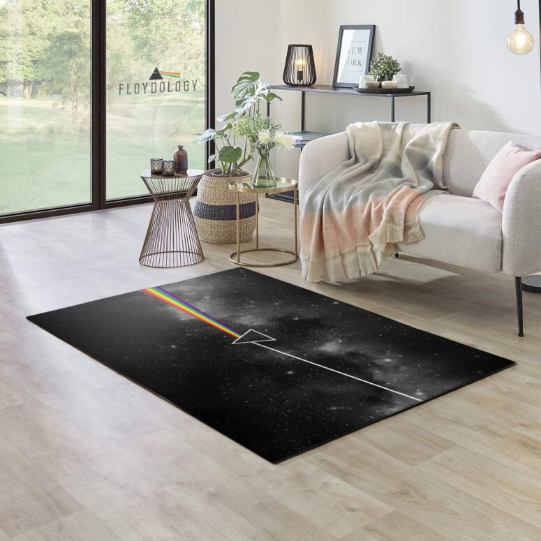 Dark Side Of The Moon Art Black Pink Floyd Rug