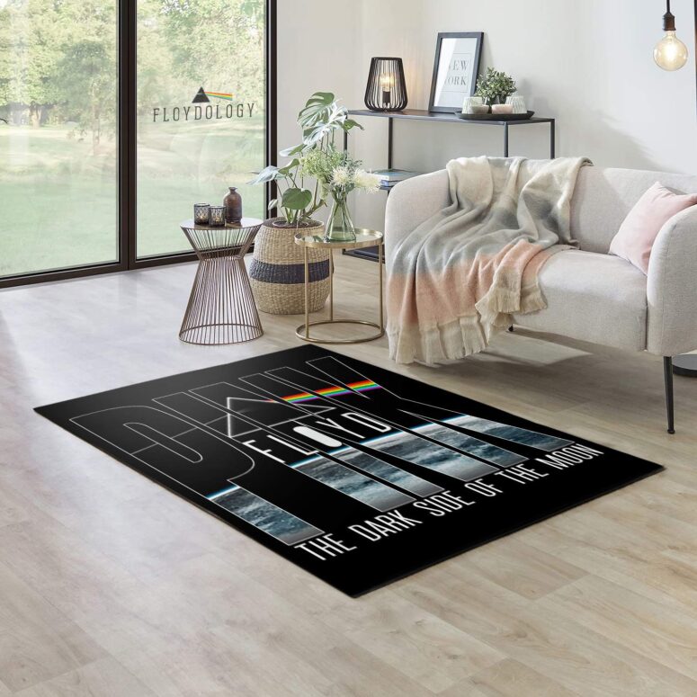 Dark Side Of The Moon Pink Floyd Rainbow Prism Rug