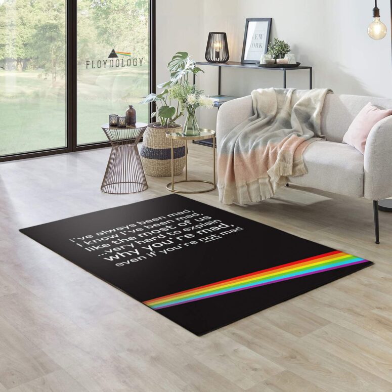 Dark Side of the Moon Hidden Message Pink Floyd Rug