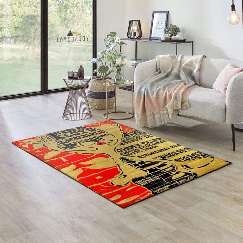 Evolutions Southampton University Concert Pink Floyd Poster 1968 Pink Floyd Rug