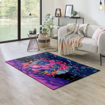 High Hopes Trippy Ilustration Pink Floyd Rug