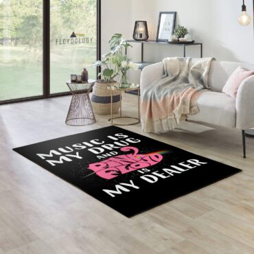 Music is my drug and PinkFloyd is my dealer Rug