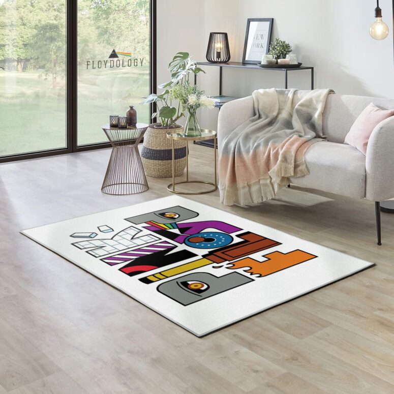 Pink Floyd Album Logo Full Color Rug
