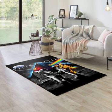 Pink Floyd Wish You Were Here DSOTM Astronaut Handshake Rug
