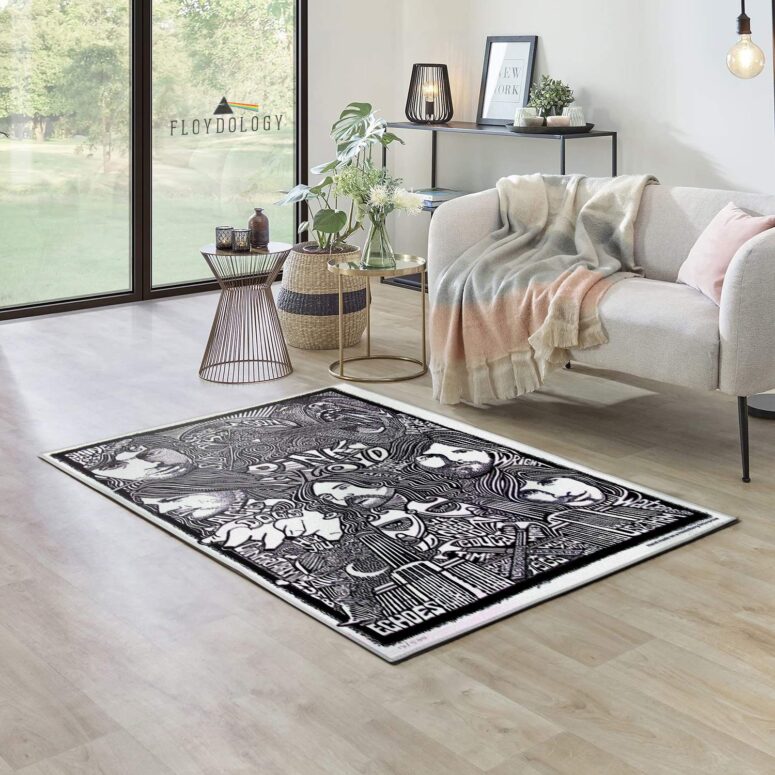 Pink Floyd Hand Draw Art Rug