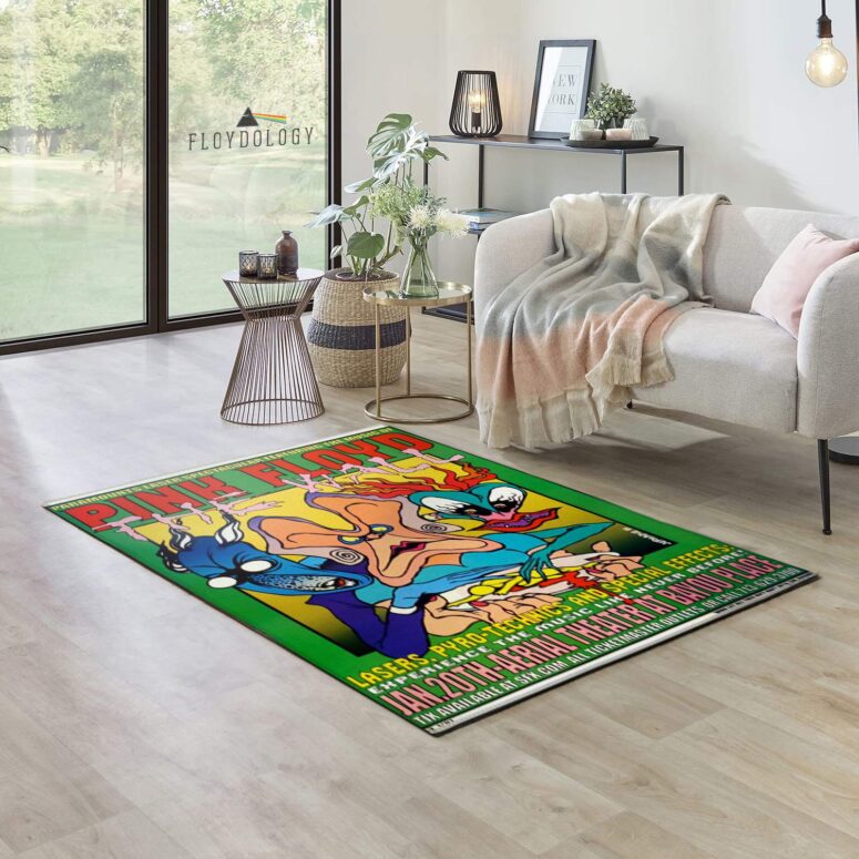 Pink Floyd Laser Show 2001 The Wall Jermaine Rogers Handbill Edition Rug Pink Floyd Laser Show 2001 The Wall Jermaine Rogers Handbill Edition Rug