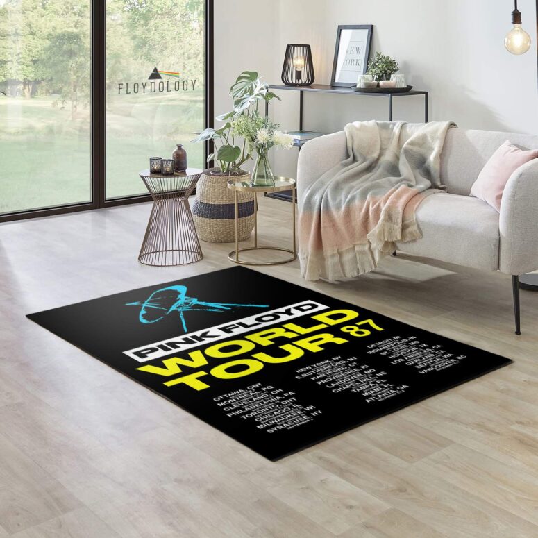 Pink Floyd Momentary Lapse of Reason 1987 World Tour back Rug Pink Floyd Momentary Lapse of Reason 1987 World Tour back Rug