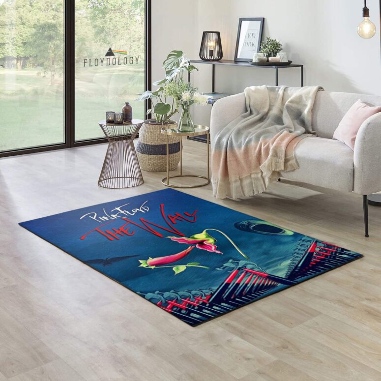 The Wall Hammer Flower Screaming Face Pink Floyd Rug The Wall Hammer Flower Screaming Face Pink Floyd Rug