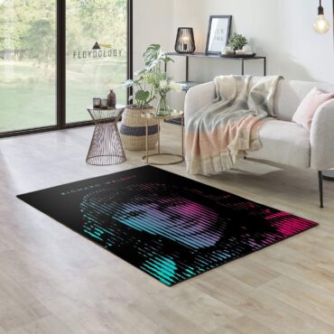 RICHARD WRIGHT Line Art Pink Floyd Rug