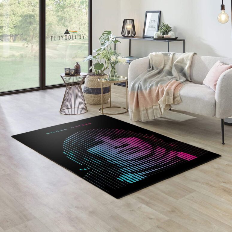 ROGER WATERS Line Art Pink Floyd Rug ROGER WATERS Line Art Pink Floyd Rug