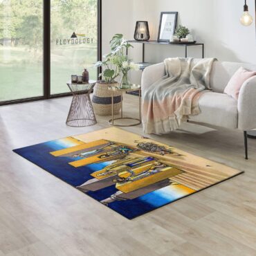 Shine on you Crazy Diamond Digital Painting Pink Floyd Rug