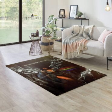 The Dark Side Of The Moon Lady Illustration Pink Floyd Rug