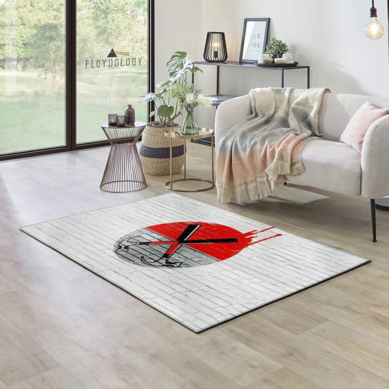 The Wall Hammers Bleeding Pink Floyd Rug