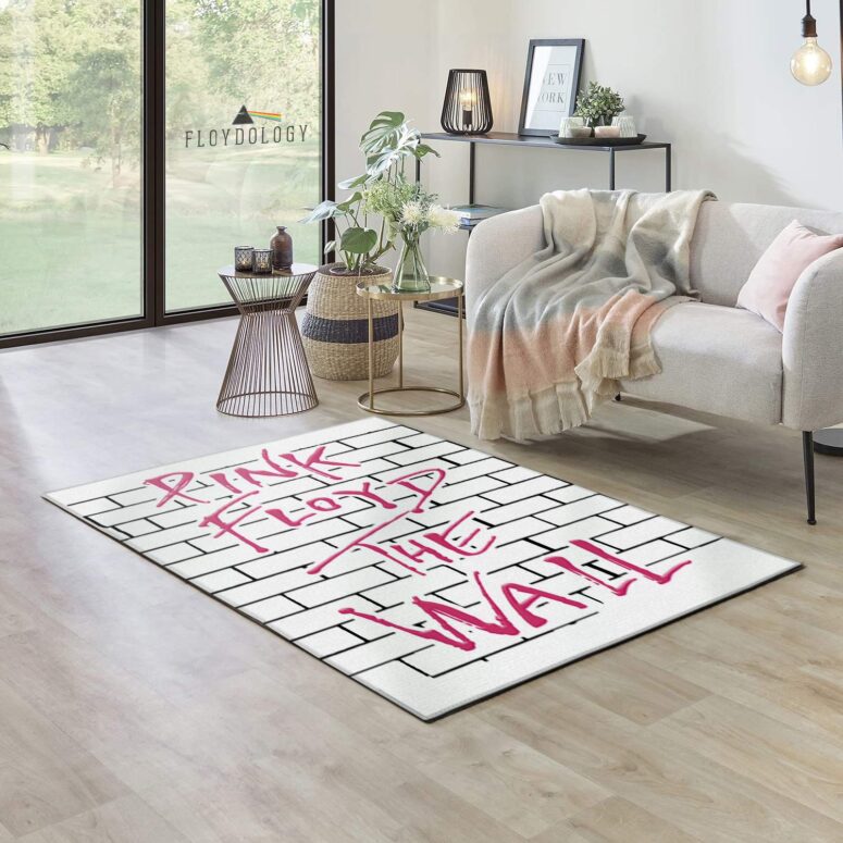 The Wall Typography Pink Floyd Rug