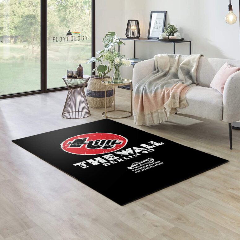 Vintage Pink Floyd The Wall Live In Berlin 90 back Rug Vintage Pink Floyd The Wall Live In Berlin 90 back Rug