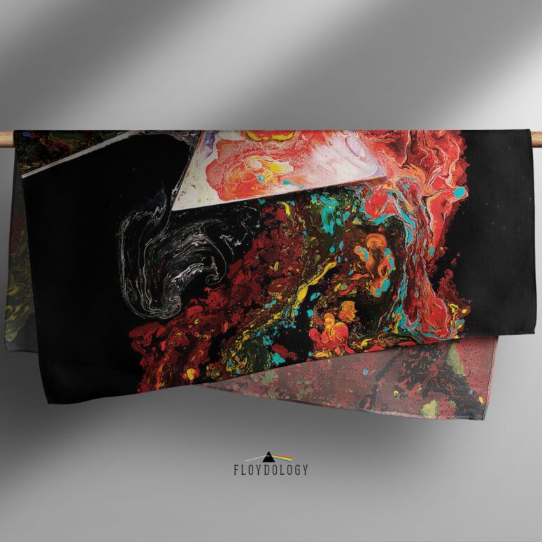 Liquid Dark Side Of The Moon Pink Floyd Poly Scarf