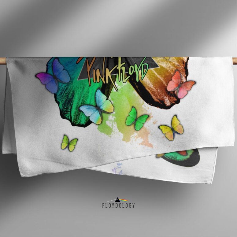 Nick Mason Butterfly x Dark Side Of The Moon Pink Floyd Poly Scarf
