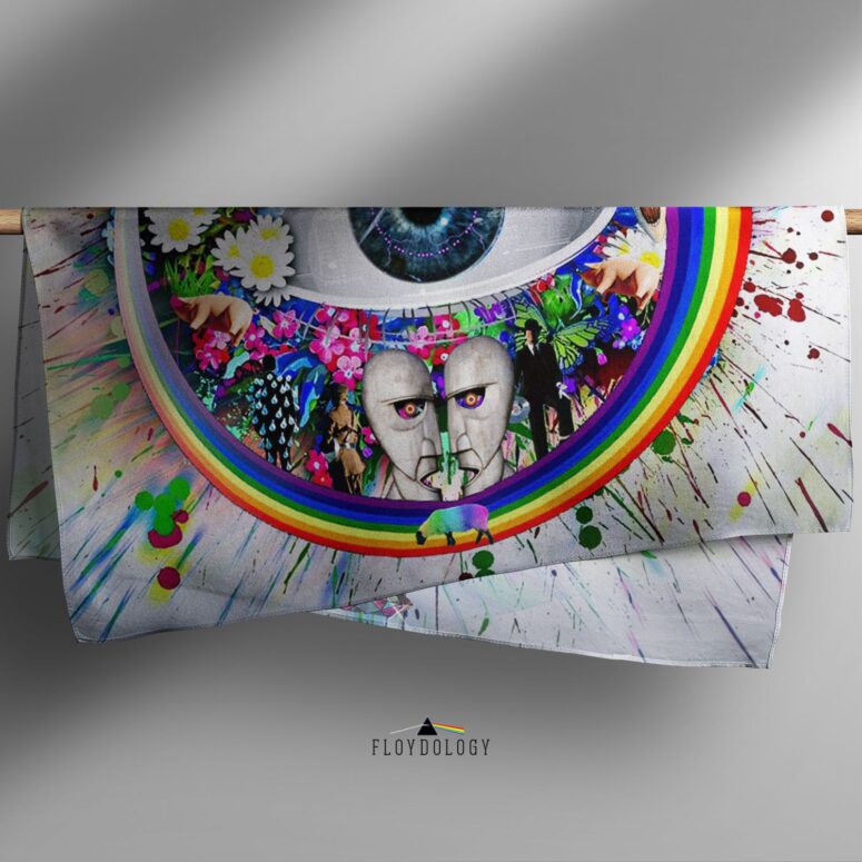 Pink Floyd Collage The Wall Pulse DSOTM Flower Diamond Ring Of Rainbow Poly Scarf Pink Floyd Collage The Wall Pulse DSOTM Flower Diamond Ring Of Rainbow Poly Scarf