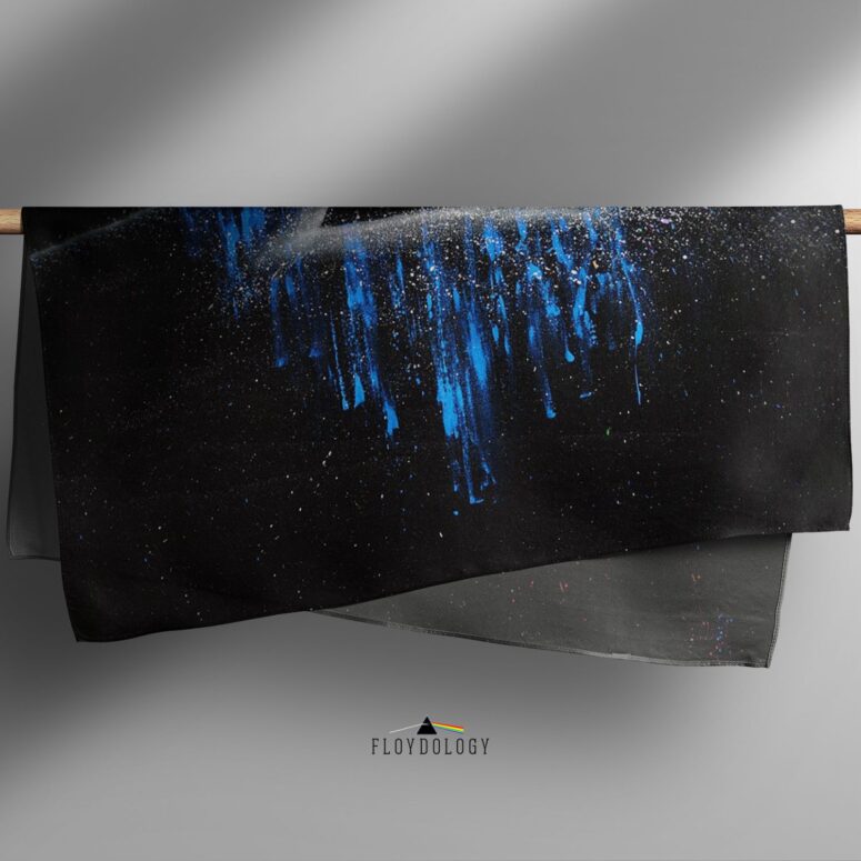 Pink Floyd Dark Side Of Moon Art Blue Poly Scarf Pink Floyd Dark Side Of Moon Art Blue Poly Scarf