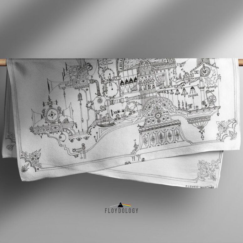 Relic Sketch Art Pink Floyd Poly Scarf