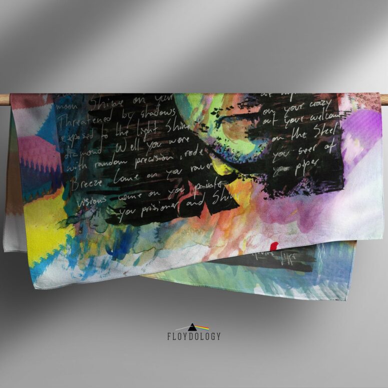 Shine on You Crazy Diamond Lyric Syd Barrett Pink Floyd Poly Scarf