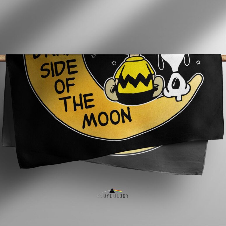 Snoopy I love the dark Side Of the Moon Pink Floyd Poly Scarf Snoopy I love the dark Side Of the Moon Pink Floyd Poly Scarf
