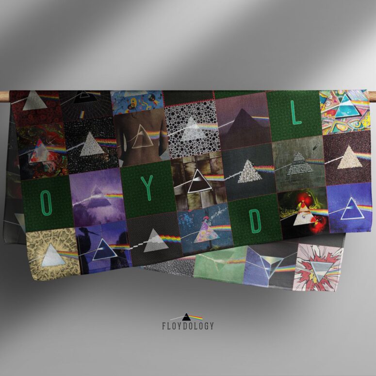 The Dark Side of the Moon 40th Anniversary Green Pink Floyd Poly Scarf
