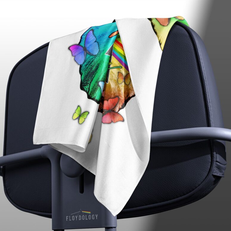 Nick Mason Butterfly x Dark Side Of The Moon Pink Floyd Poly Scarf