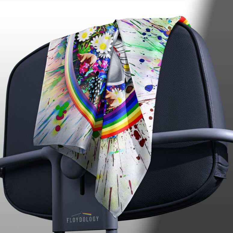 Pink Floyd Collage The Wall Pulse DSOTM Flower Diamond Ring Of Rainbow Poly Scarf Pink Floyd Collage The Wall Pulse DSOTM Flower Diamond Ring Of Rainbow Poly Scarf