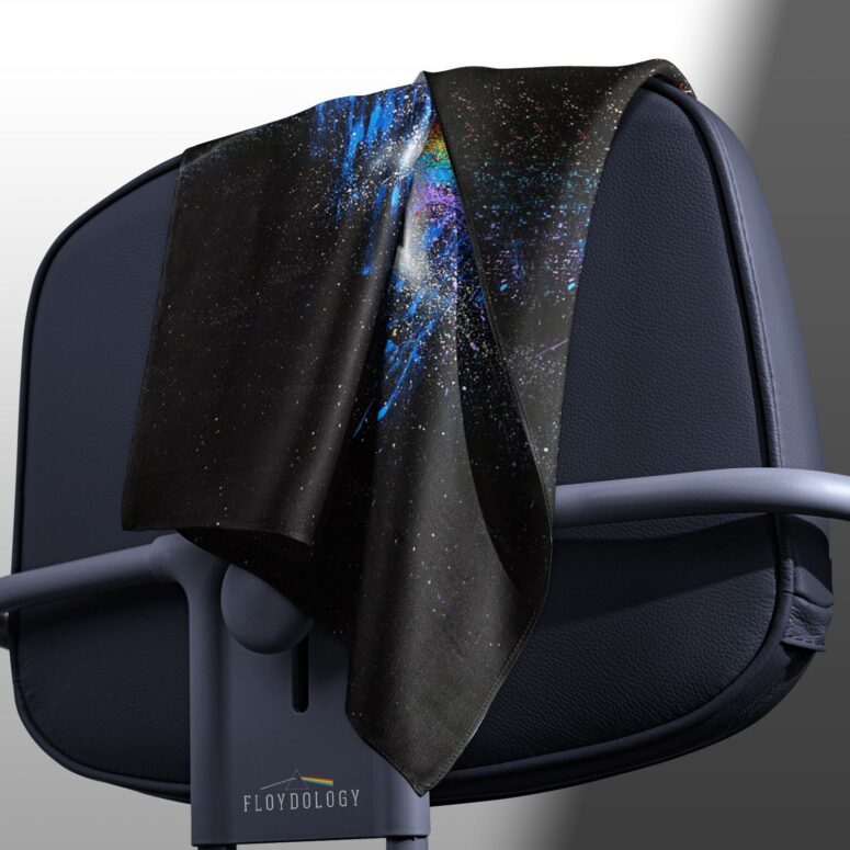 Pink Floyd Dark Side Of Moon Art Blue Poly Scarf Pink Floyd Dark Side Of Moon Art Blue Poly Scarf
